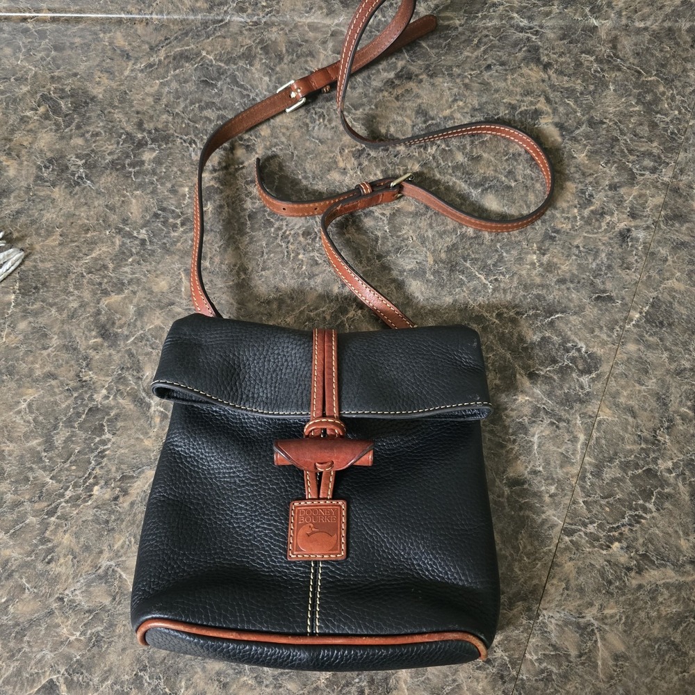 Dooney And Bourke Florentine Navy Blue Pebble Grain Crossbody